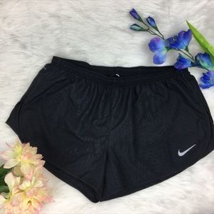 Nike Dri-Fit Black Reflective Running Shorts XL
